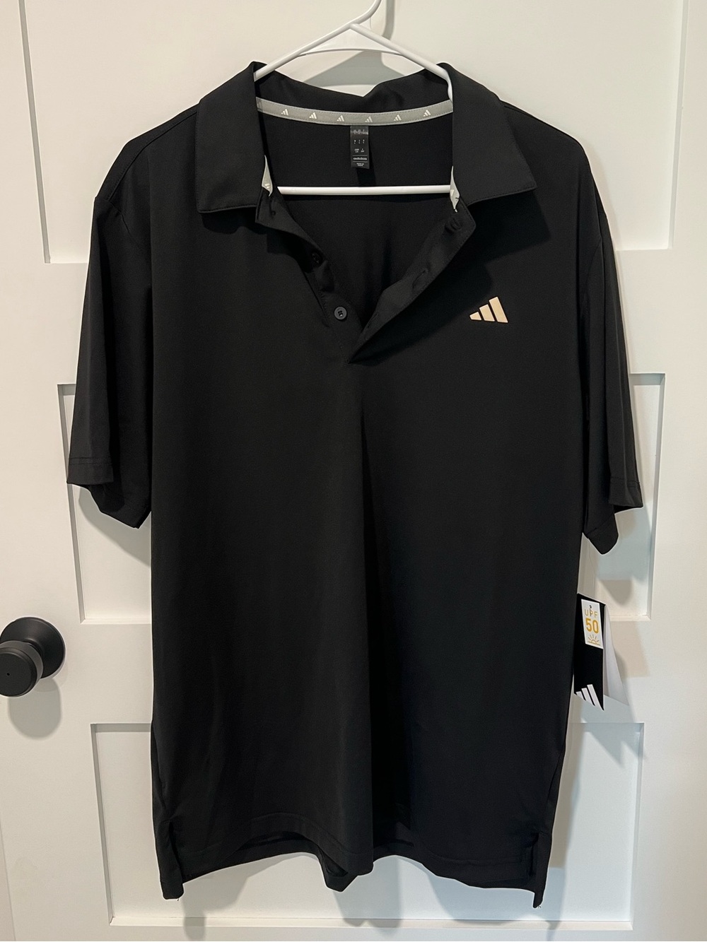 NWT adidas men’s black polo shirt